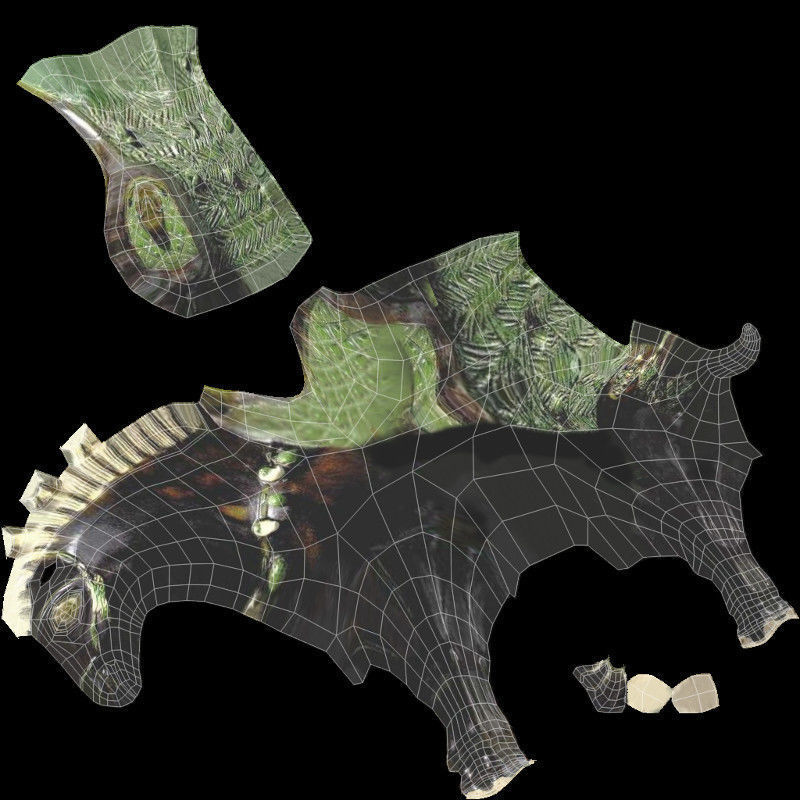 Horse Statuette F 3D model_11