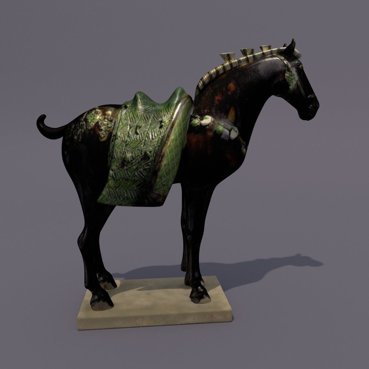 Horse Statuette F 3D model_3
