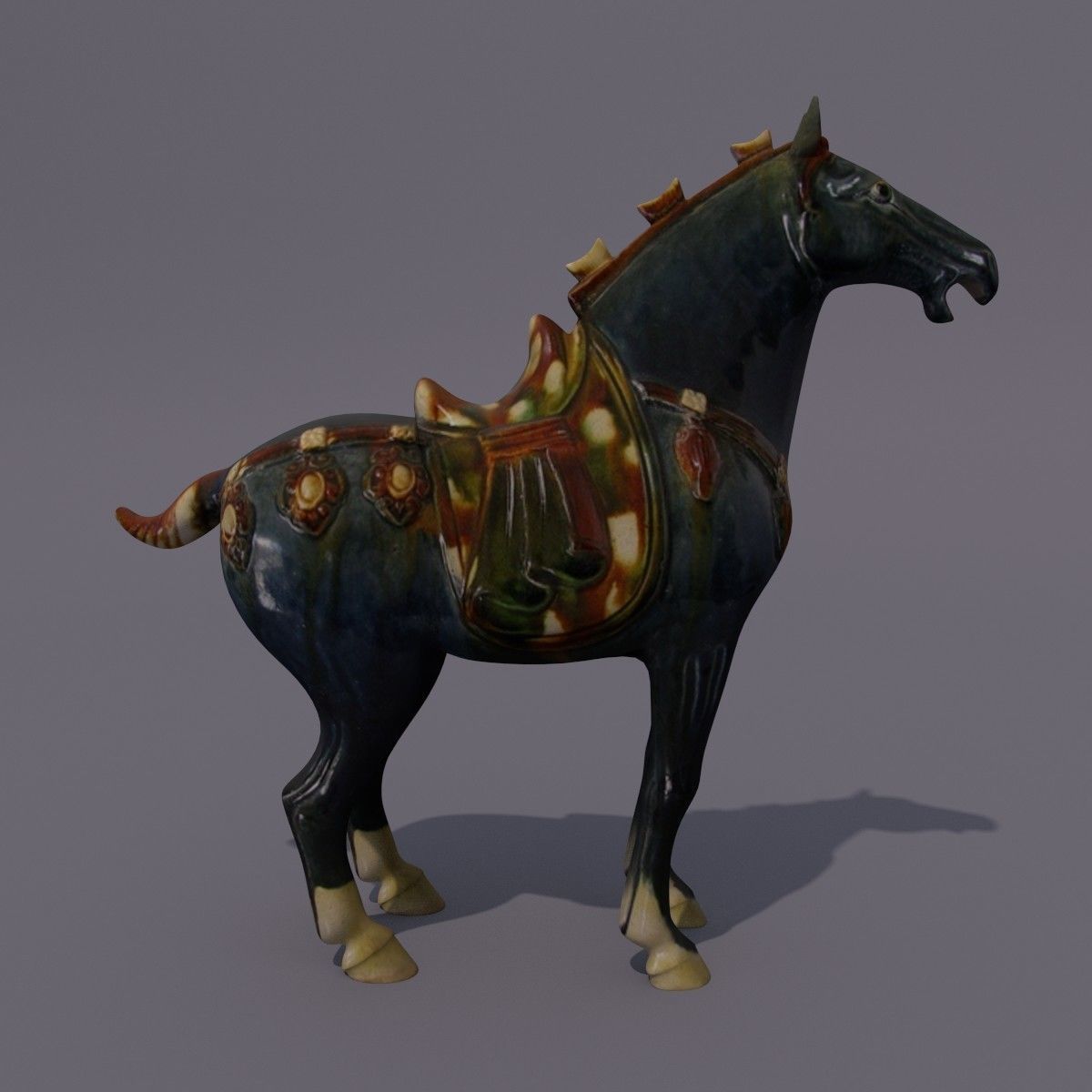 Horse Statuette E 3D model_3