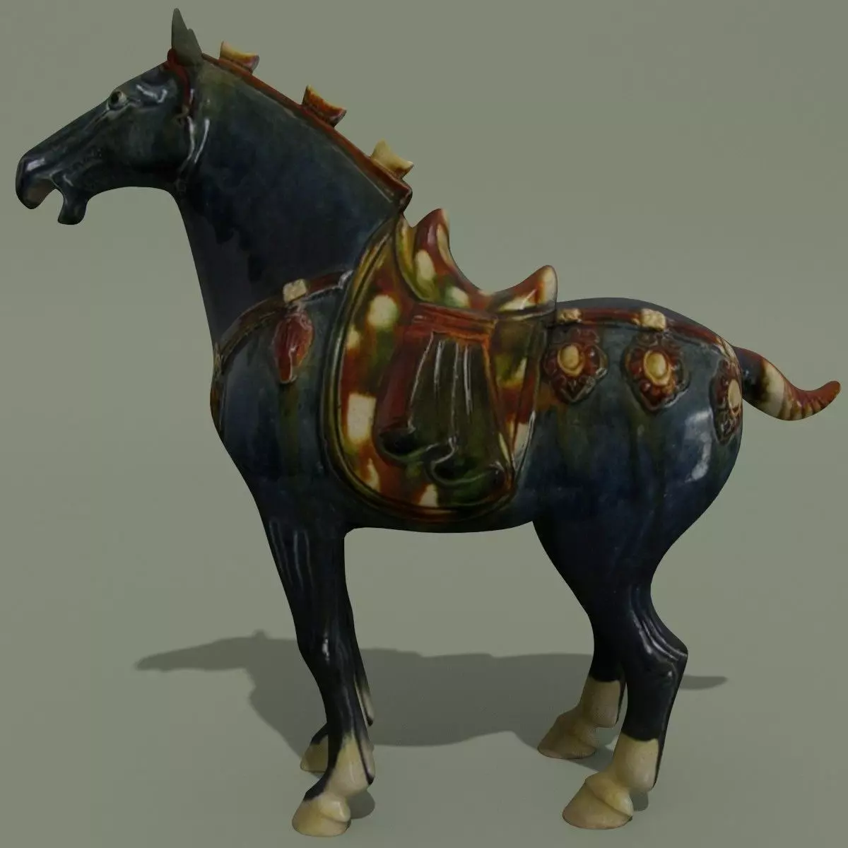 Horse Statuette E 3D model_0