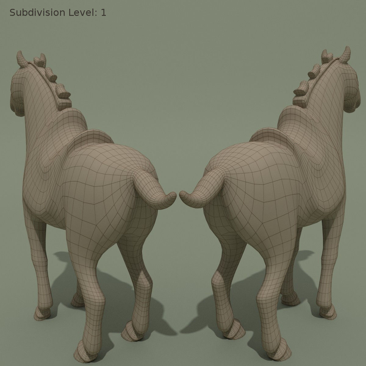 Horse Statuette E 3D model_10