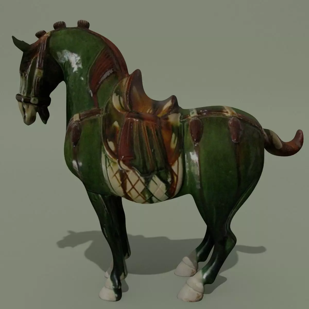 Horse Statuette D 3D model_0