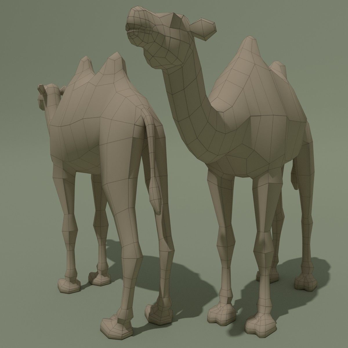 LowPoly Camel 3D model_3
