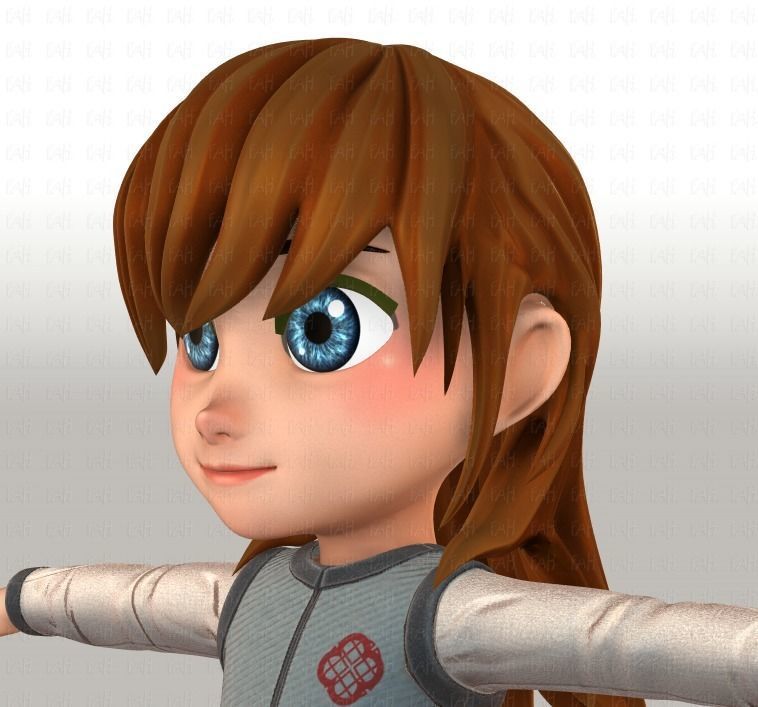 Girl 3D model V02 3D model_25