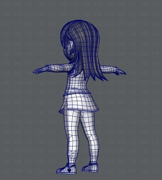Girl 3D model V02 3D model_14