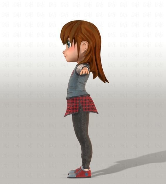 Girl 3D model V02 3D model_7