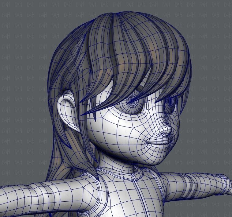 Girl 3D model V02 3D model_27