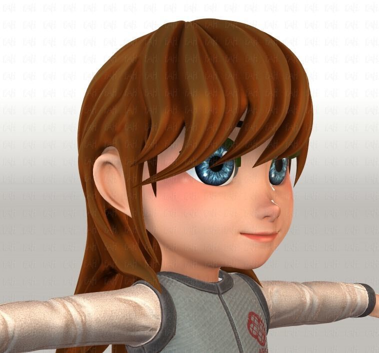 Girl 3D model V02 3D model_19