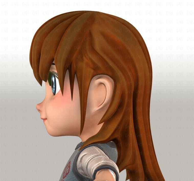 Girl 3D model V02 3D model_24