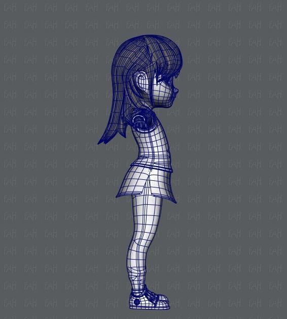 Girl 3D model V02 3D model_11