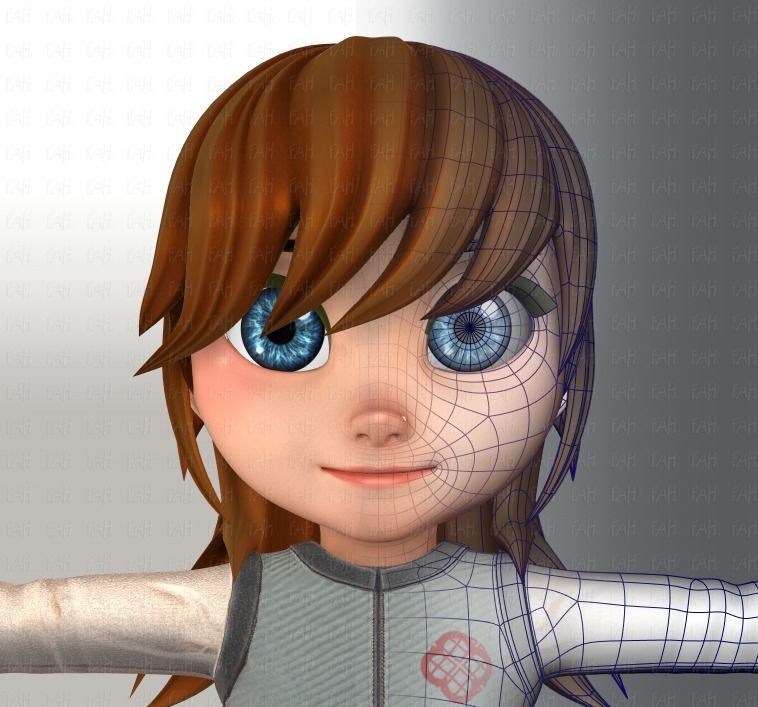 Girl 3D model V02 3D model_17