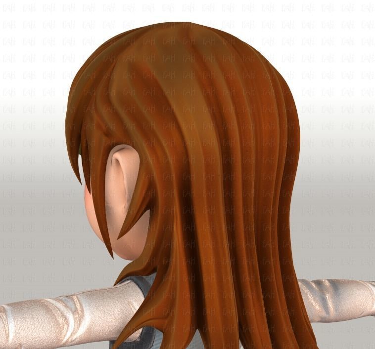 Girl 3D model V02 3D model_23