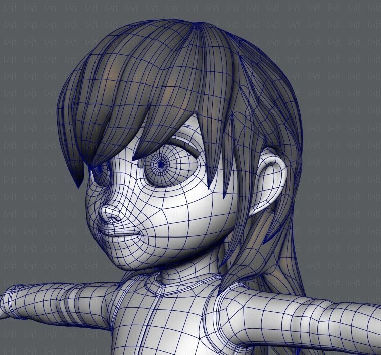 Girl 3D model V02 3D model_33