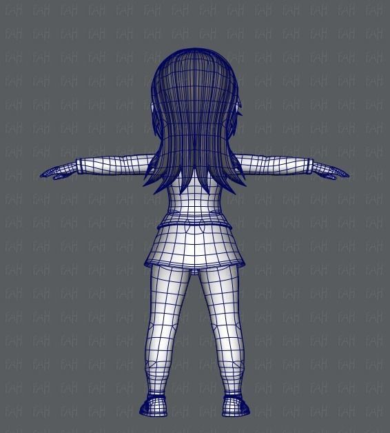 Girl 3D model V02 3D model_13