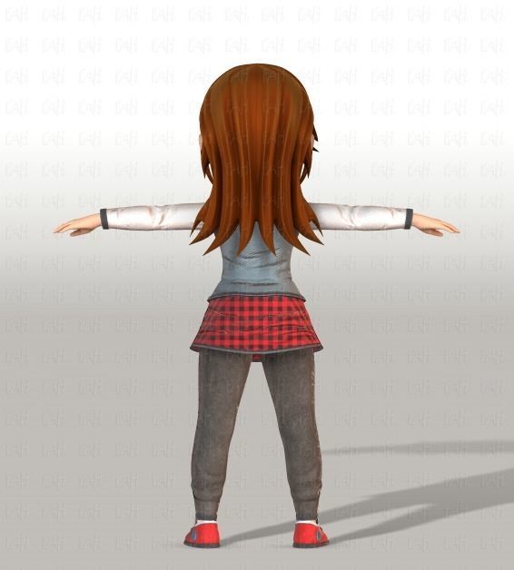 Girl 3D model V02 3D model_5