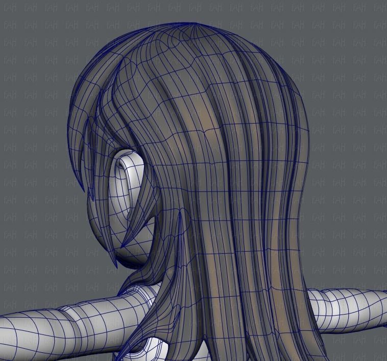 Girl 3D model V02 3D model_31