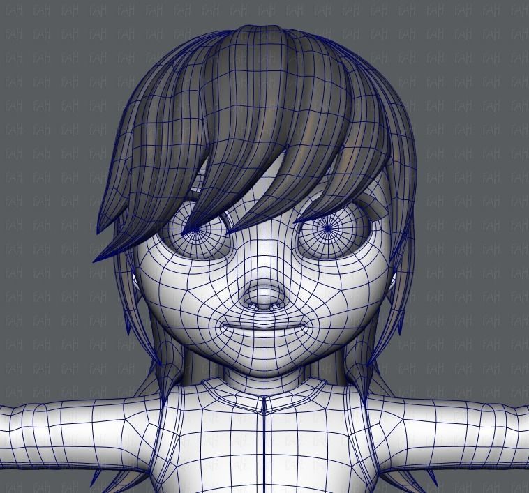 Girl 3D model V02 3D model_26