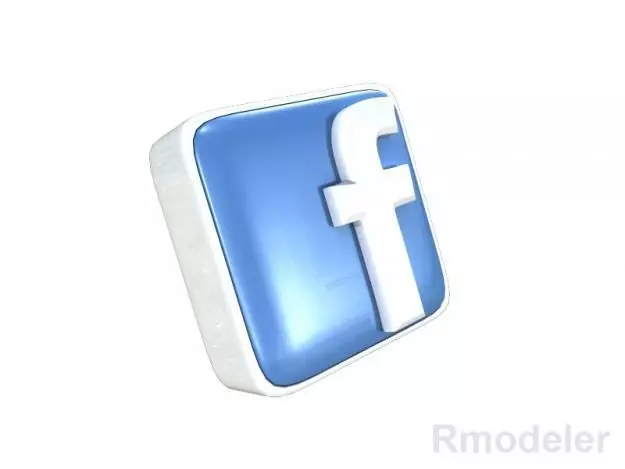 FaceBook letter 3d Logo 3D model_0
