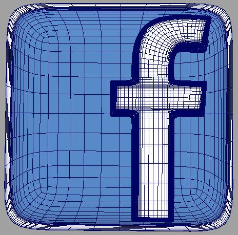FaceBook letter 3d Logo 3D model_3