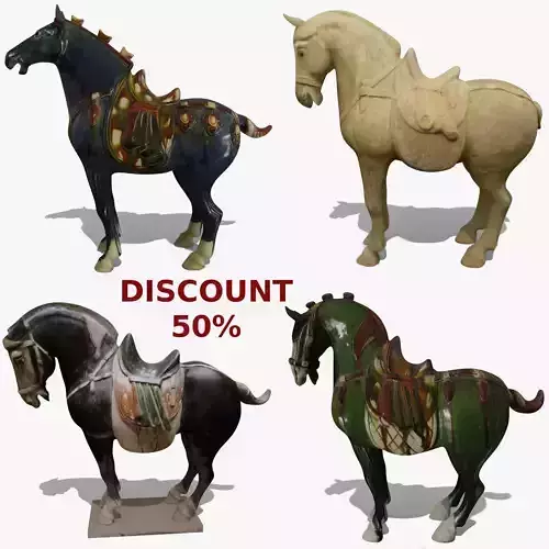 Horse Statuettes Collection volume 7 3D model