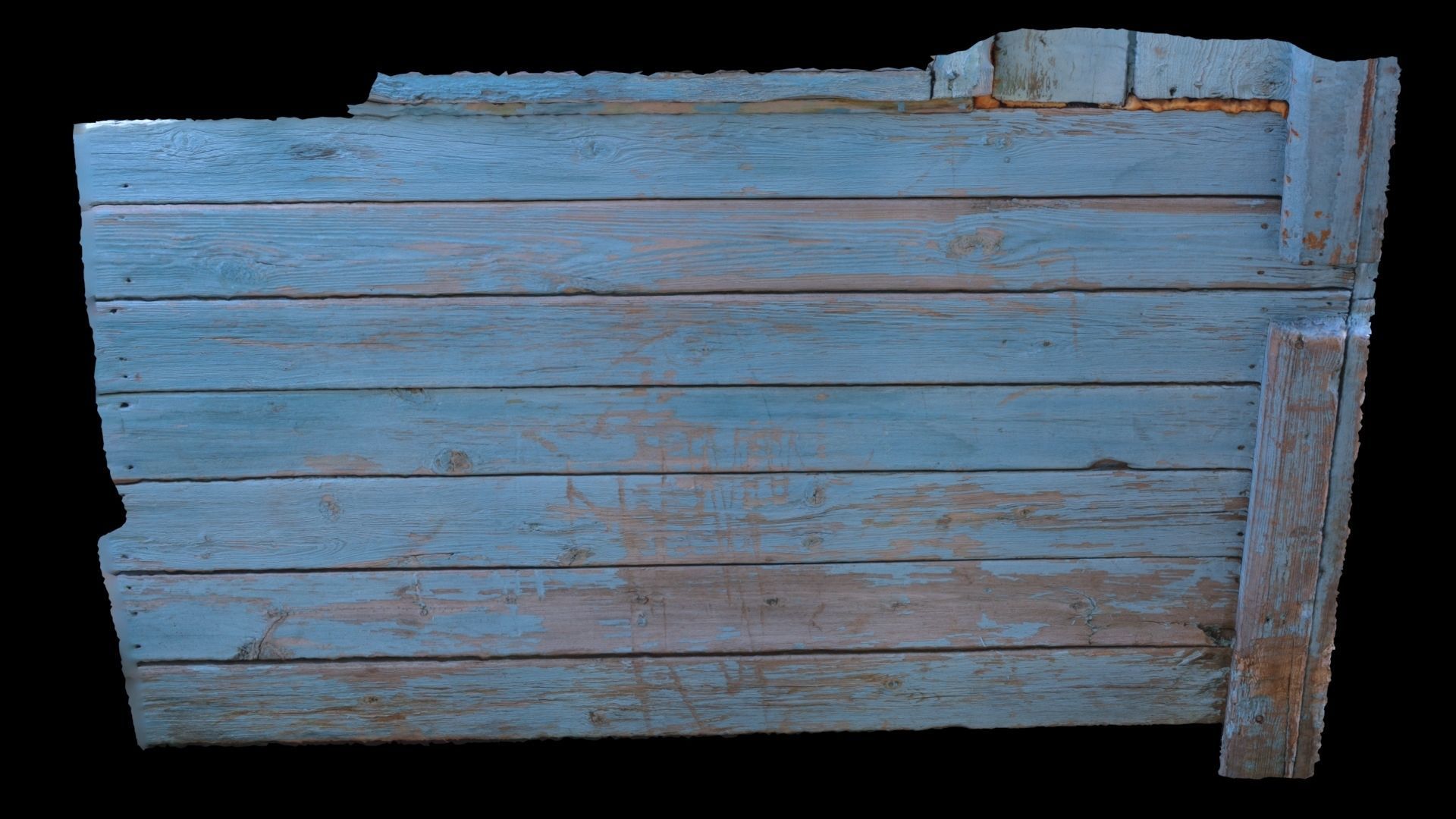 wood wall 3D model_2
