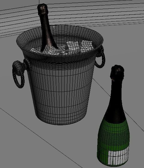Champagne bucket 3D model_3