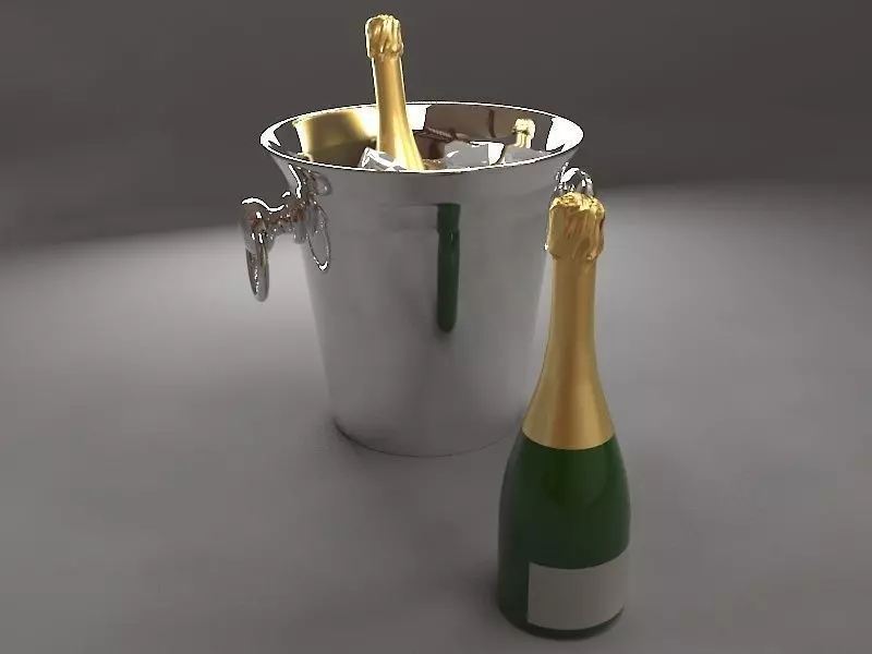 Champagne bucket 3D model_0
