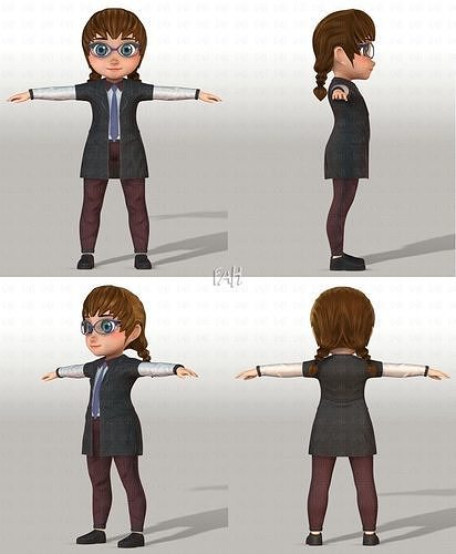 Girl 3D model V03 3D model