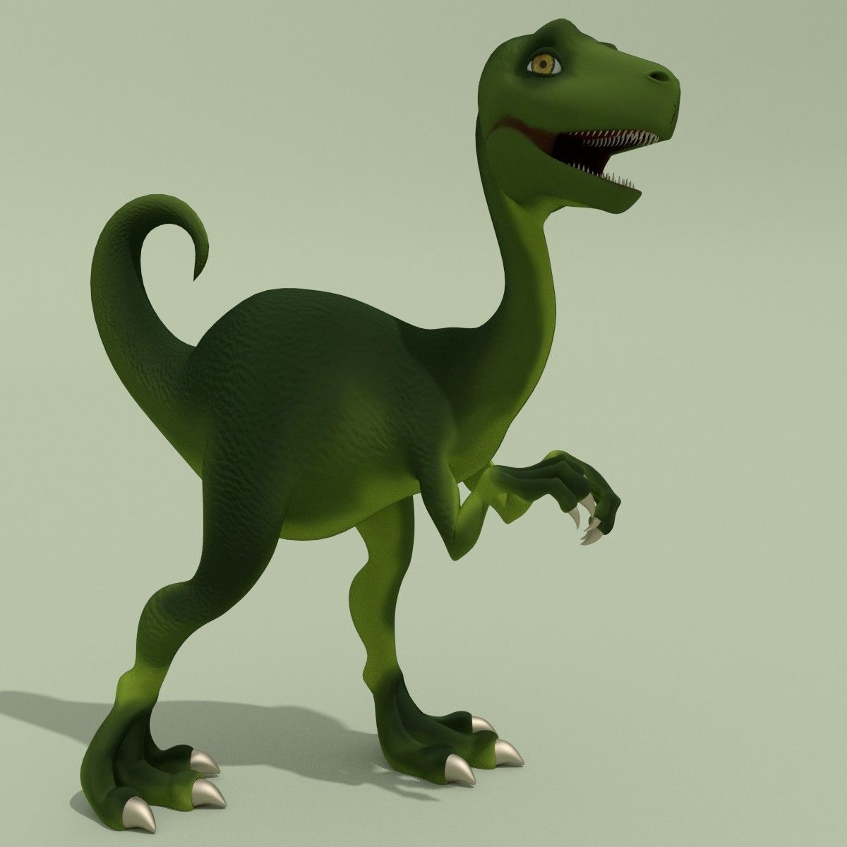 Rigged Dinosaurs Collection 3D model_1