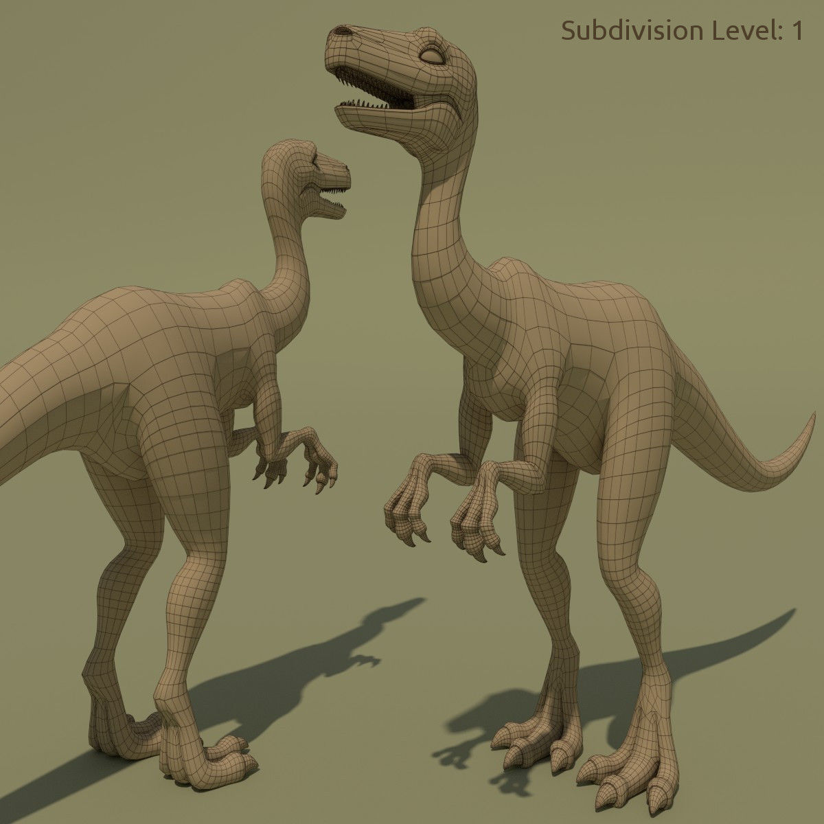 Rigged Dinosaurs Collection 3D model_15