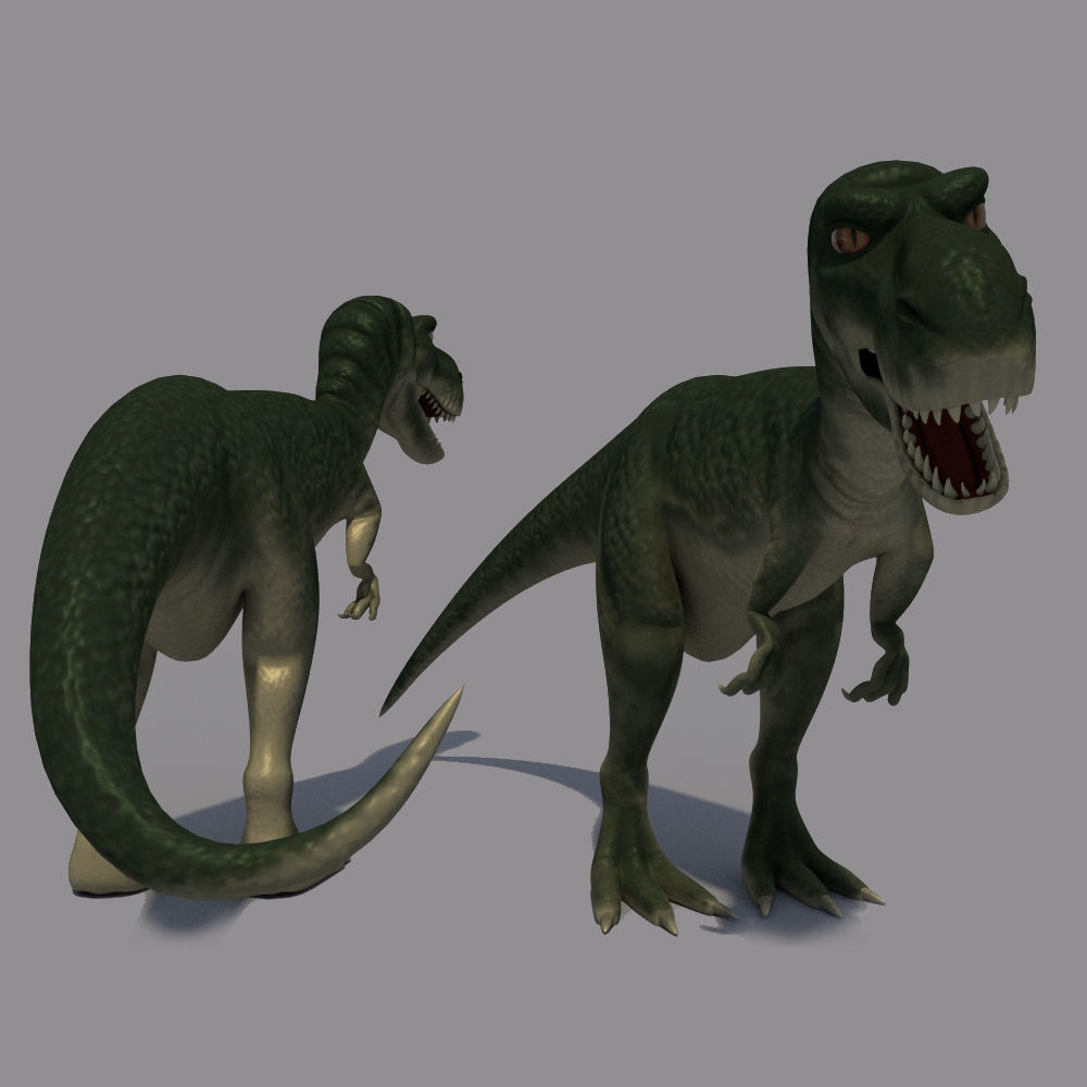 Rigged Dinosaurs Collection 3D model_32