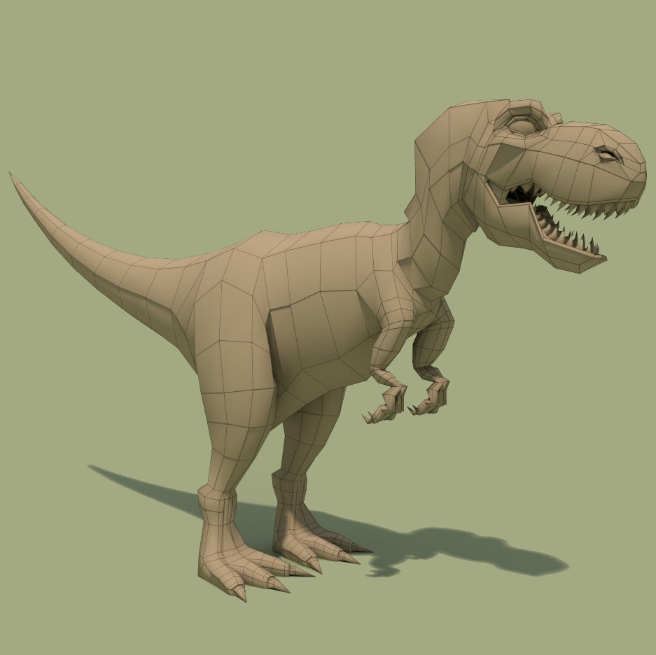 Rigged Dinosaurs Collection 3D model_33