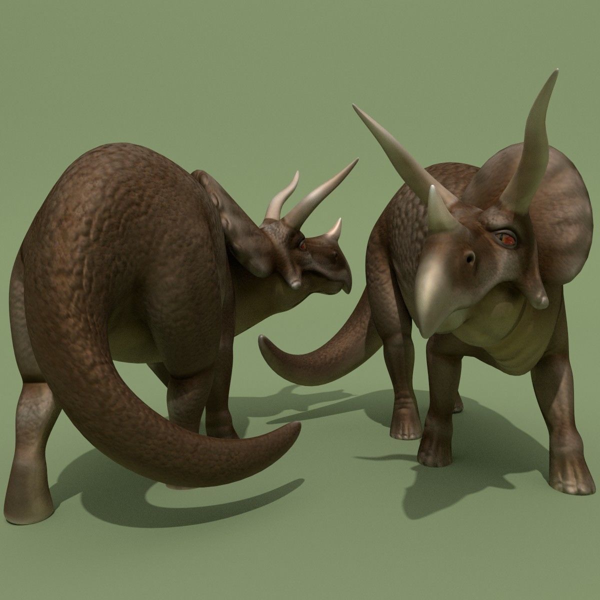 Rigged Dinosaurs Collection 3D model_22
