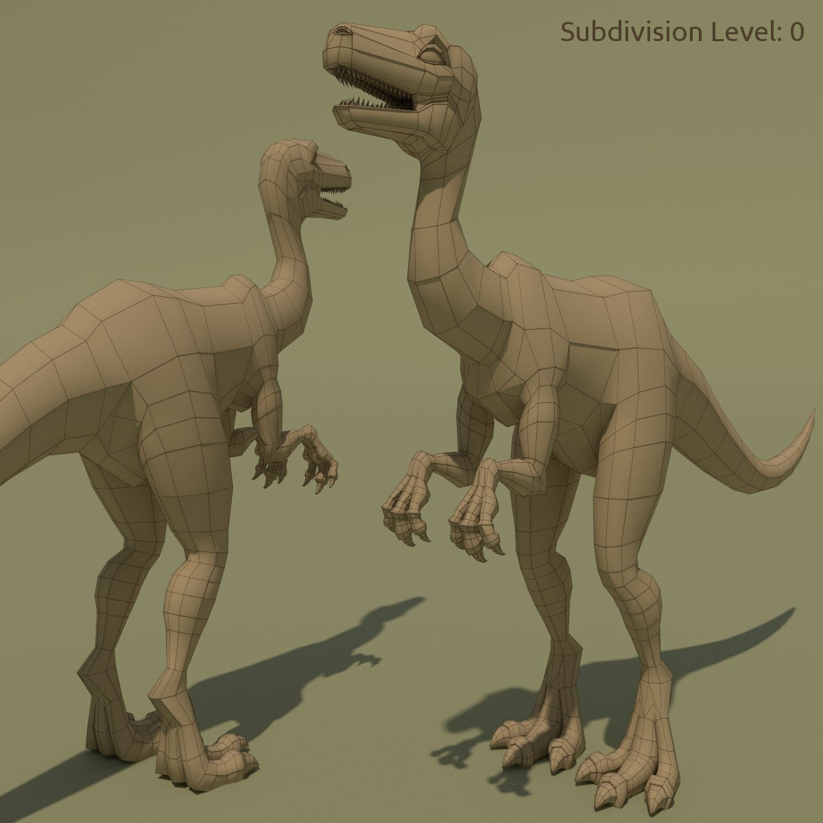Rigged Dinosaurs Collection 3D model_14