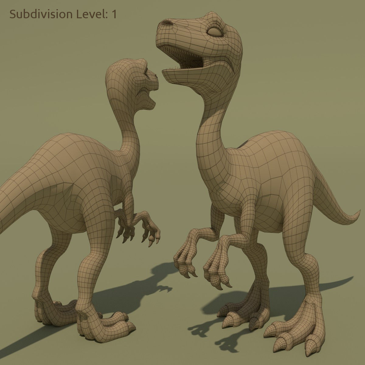 Rigged Dinosaurs Collection 3D model_7