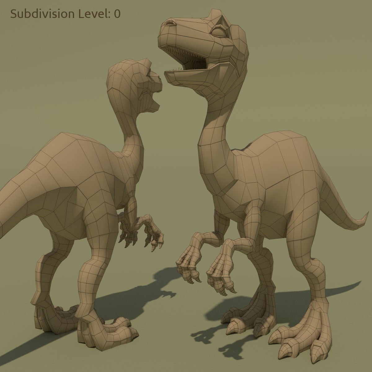 Rigged Dinosaurs Collection 3D model_6