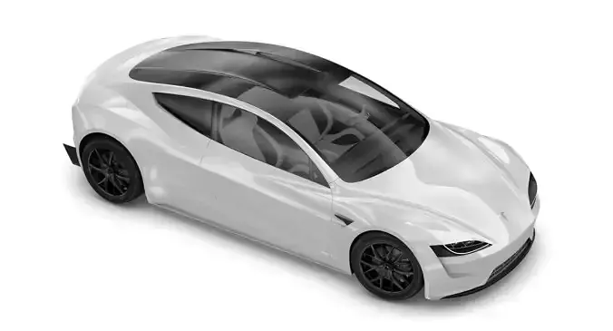 2020 Tesla Roadster Pearl White 3D model