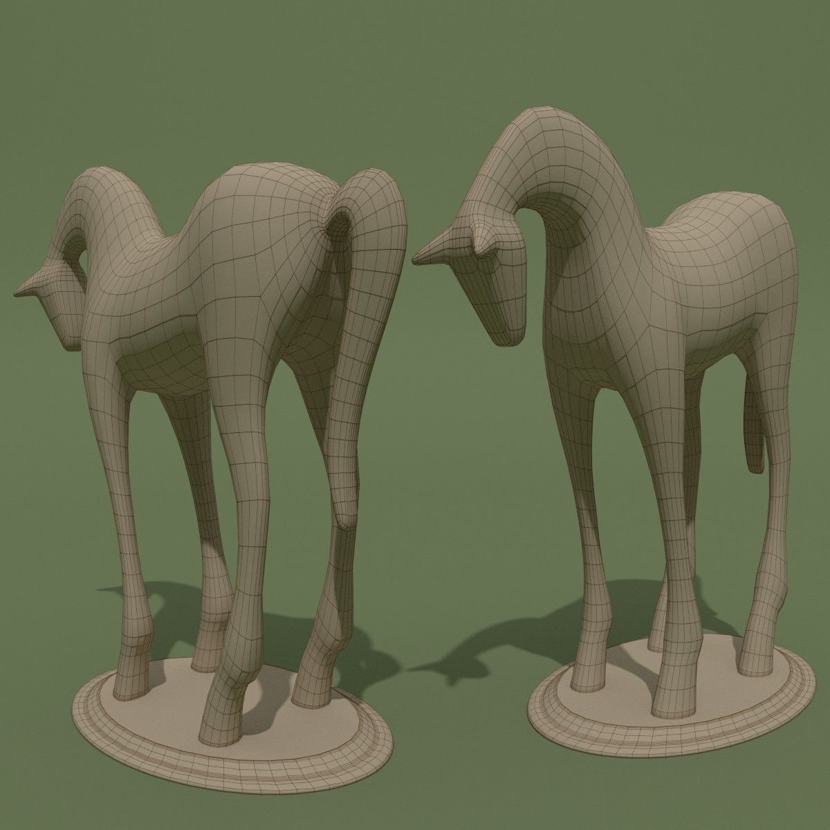 MISC Horse Statuettes Collection 3D model_18