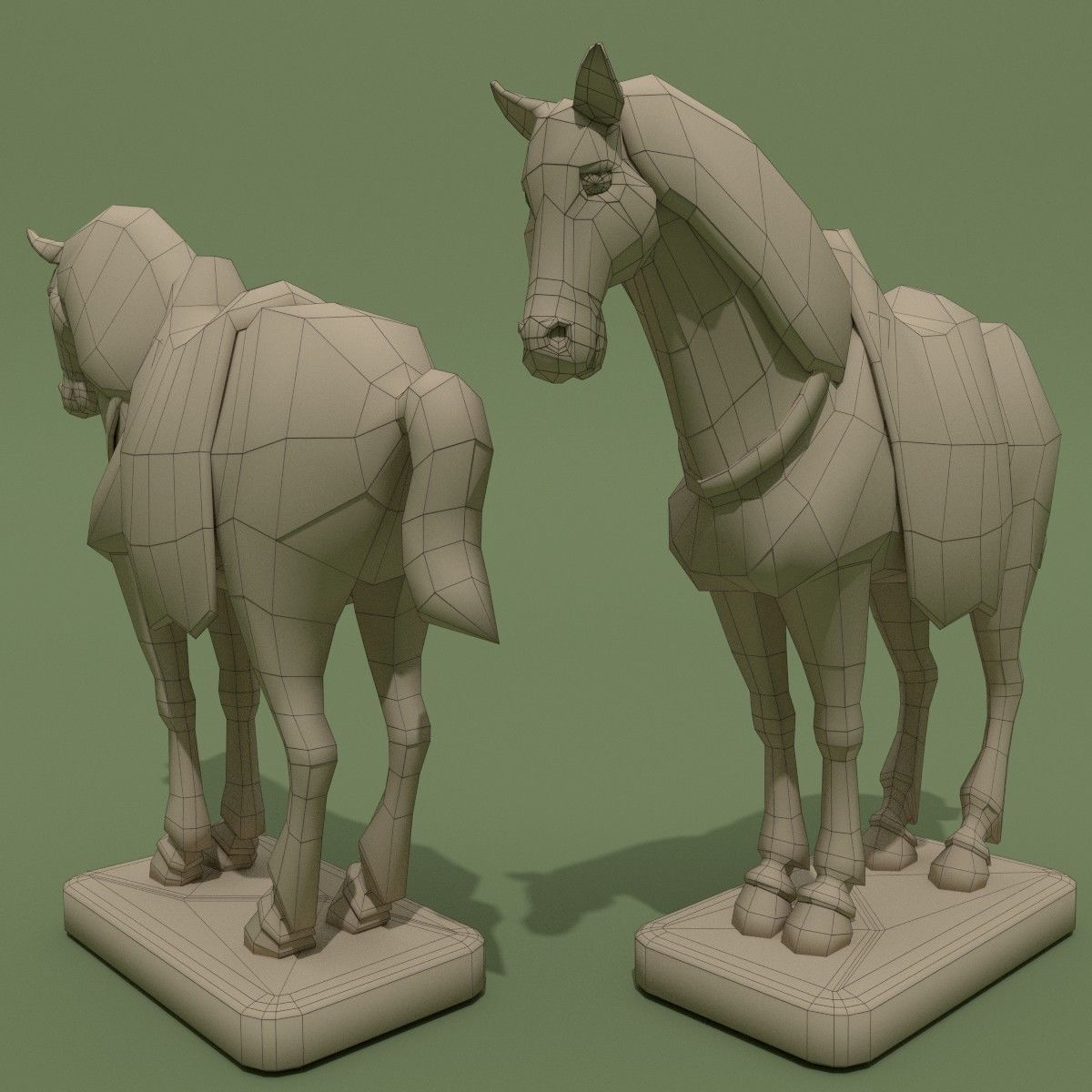 MISC Horse Statuettes Collection 3D model_14