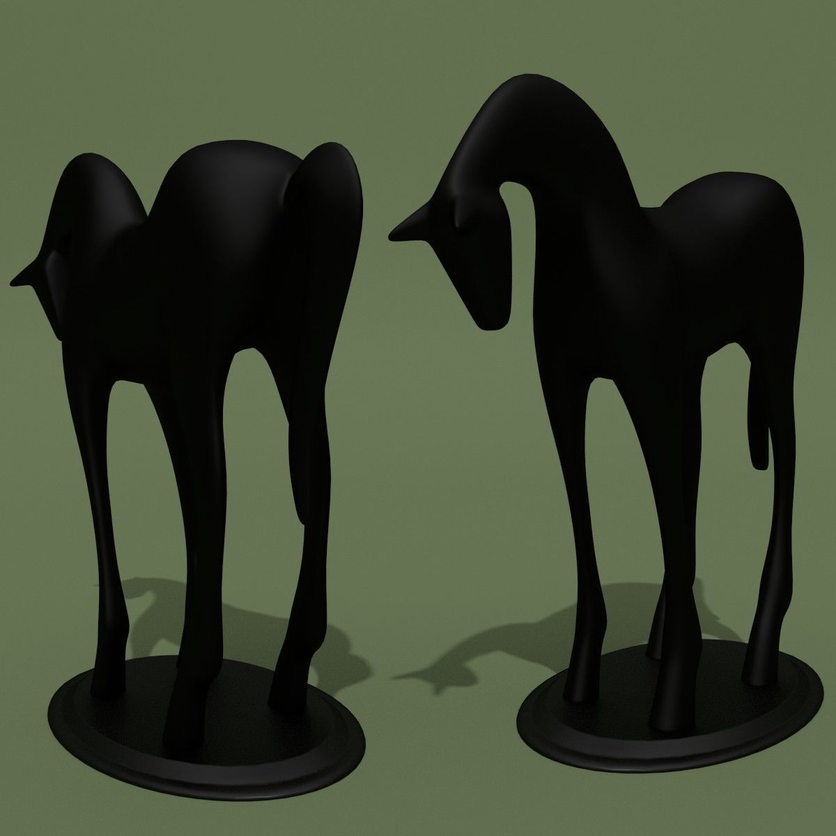 MISC Horse Statuettes Collection 3D model_16