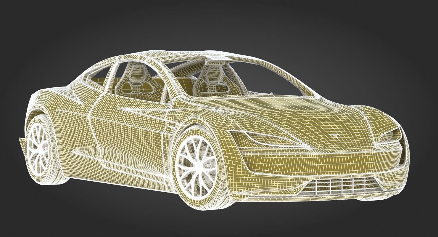 2020 Tesla Roadster Red Multi-Coat 3D model_22