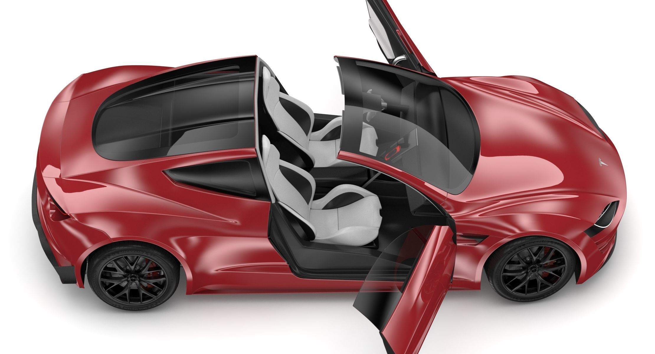 2020 Tesla Roadster Red Multi-Coat 3D model_12