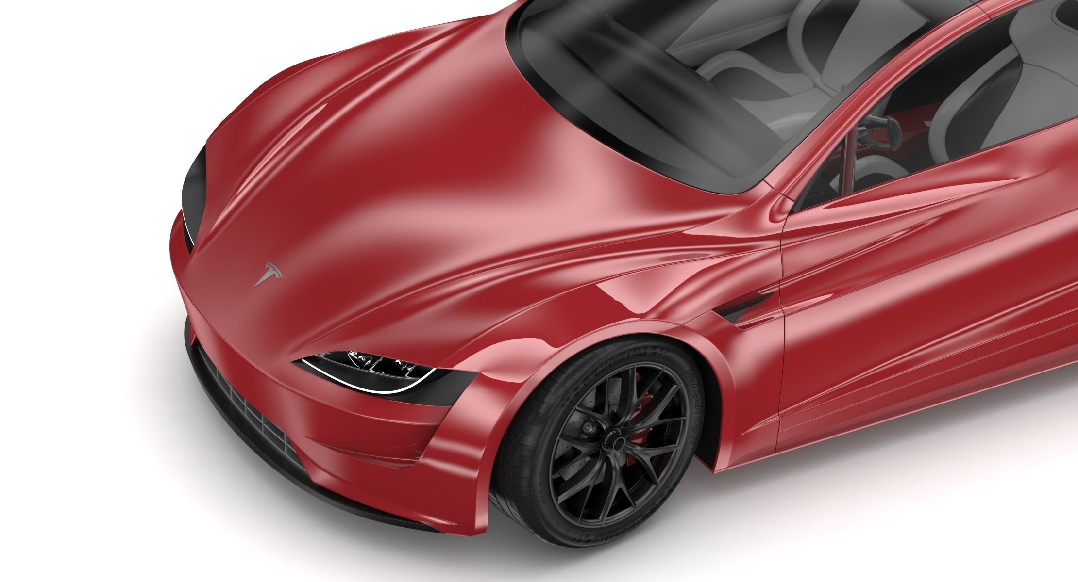 2020 Tesla Roadster Red Multi-Coat 3D model_3
