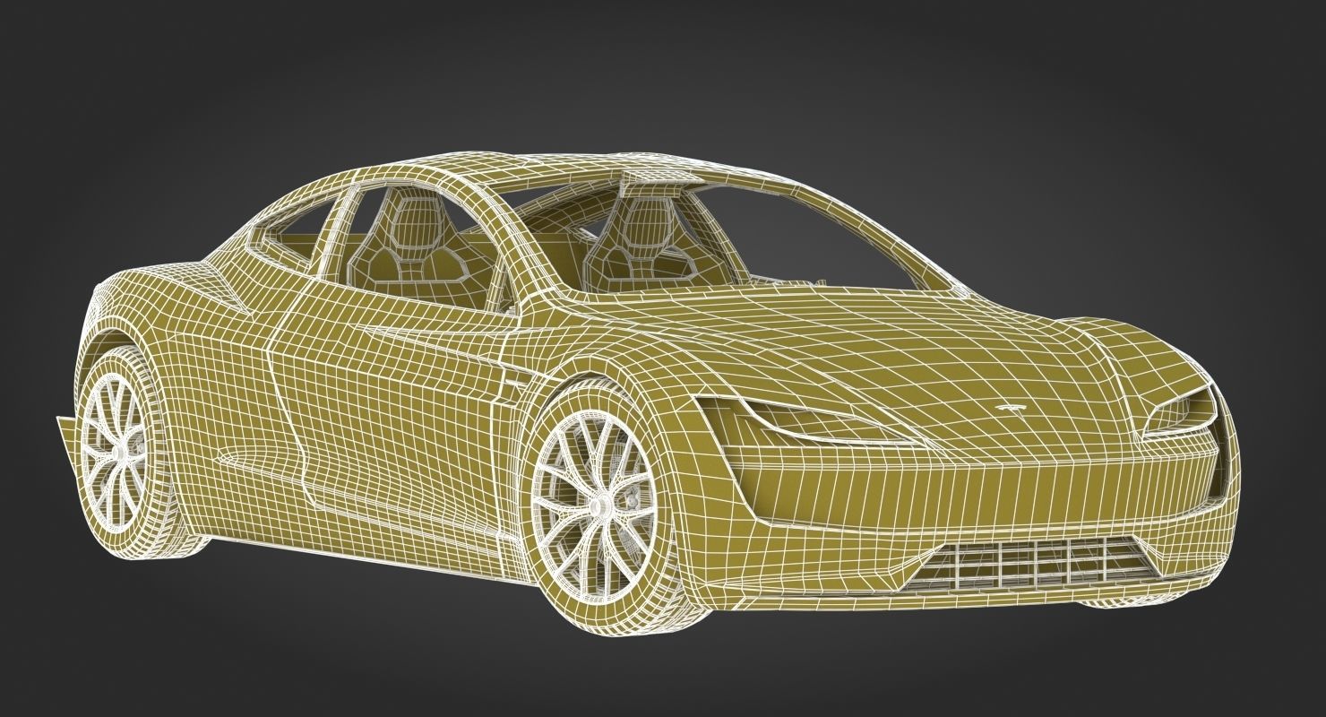 2020 Tesla Roadster Red Multi-Coat 3D model_21