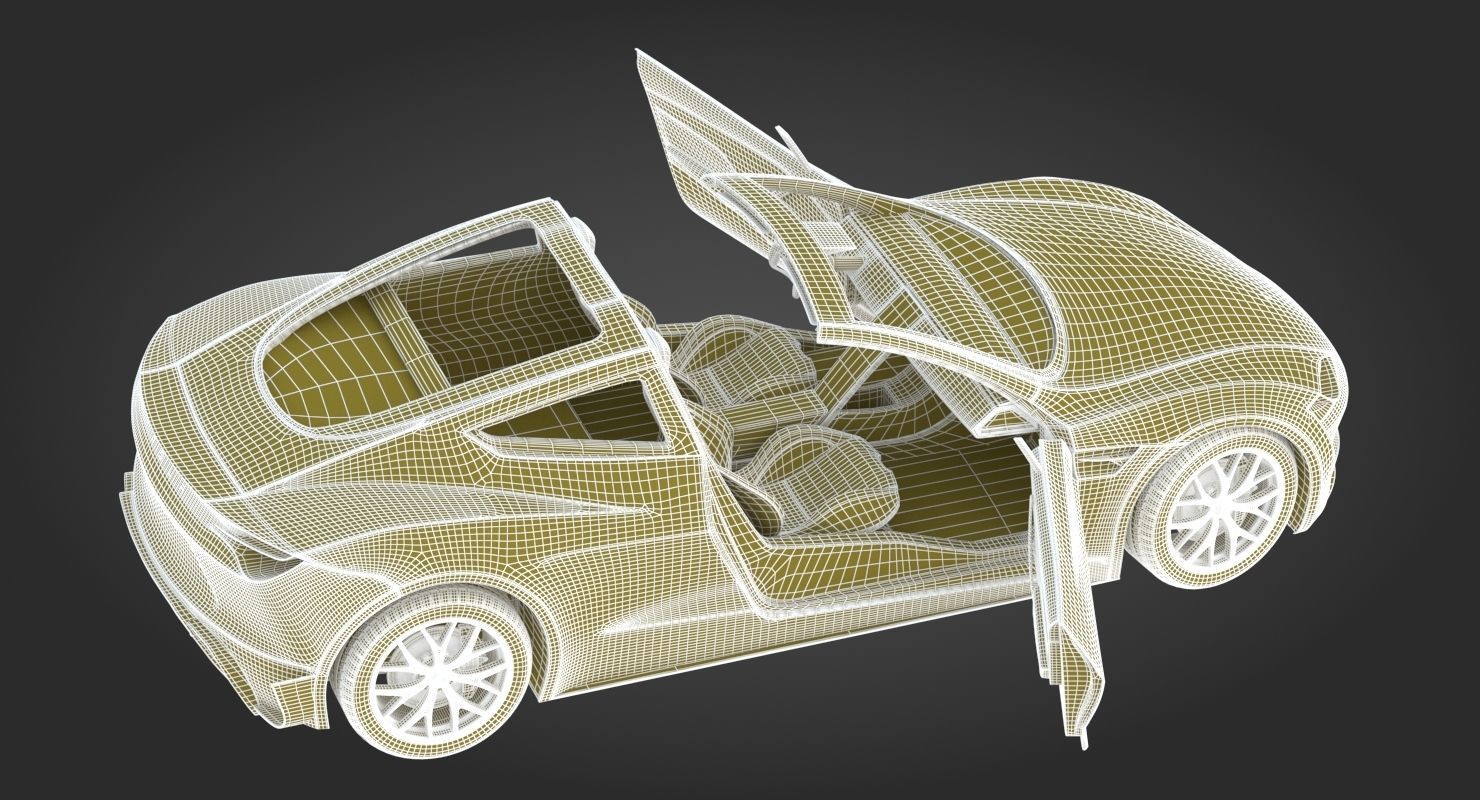 2020 Tesla Roadster Red Multi-Coat 3D model_27