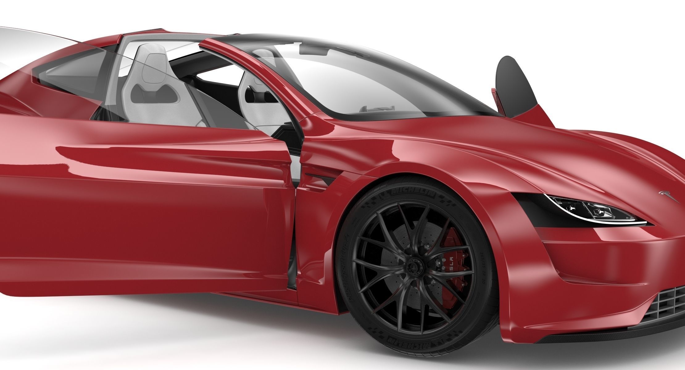 2020 Tesla Roadster Red Multi-Coat 3D model_16