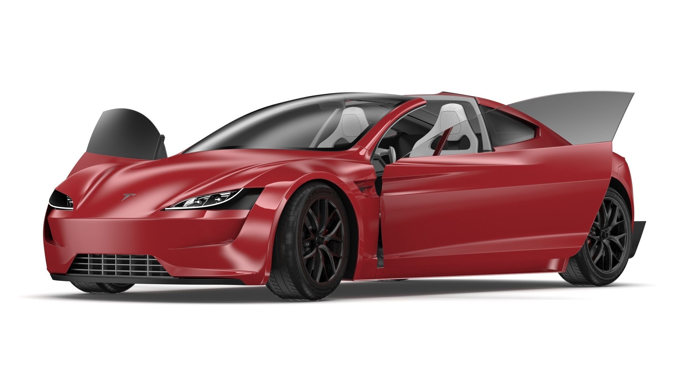 2020 Tesla Roadster Red Multi-Coat 3D model_10
