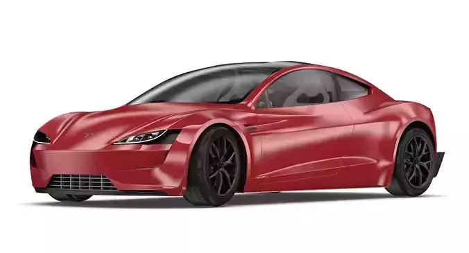 2020 Tesla Roadster Red Multi-Coat 3D model