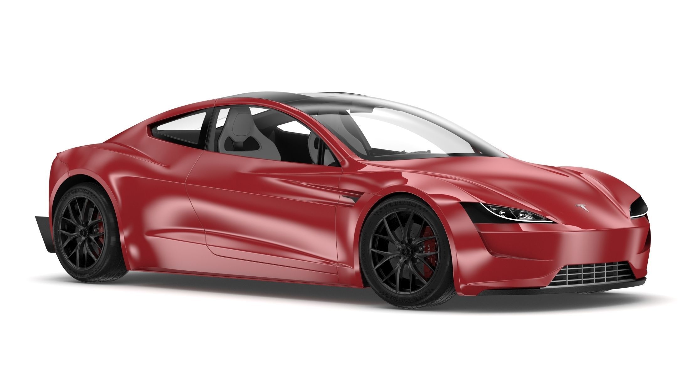 2020 Tesla Roadster Red Multi-Coat 3D model_5