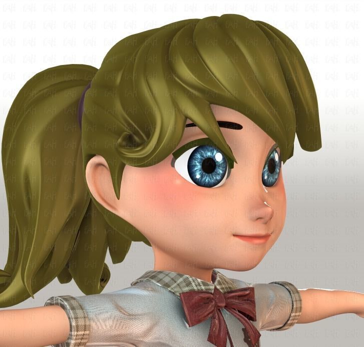 Girl 3D model V04 3D model_19